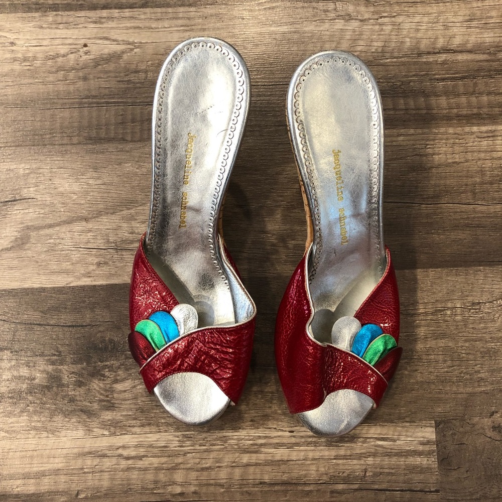 Jaqueline Schnabel cork wedge heels